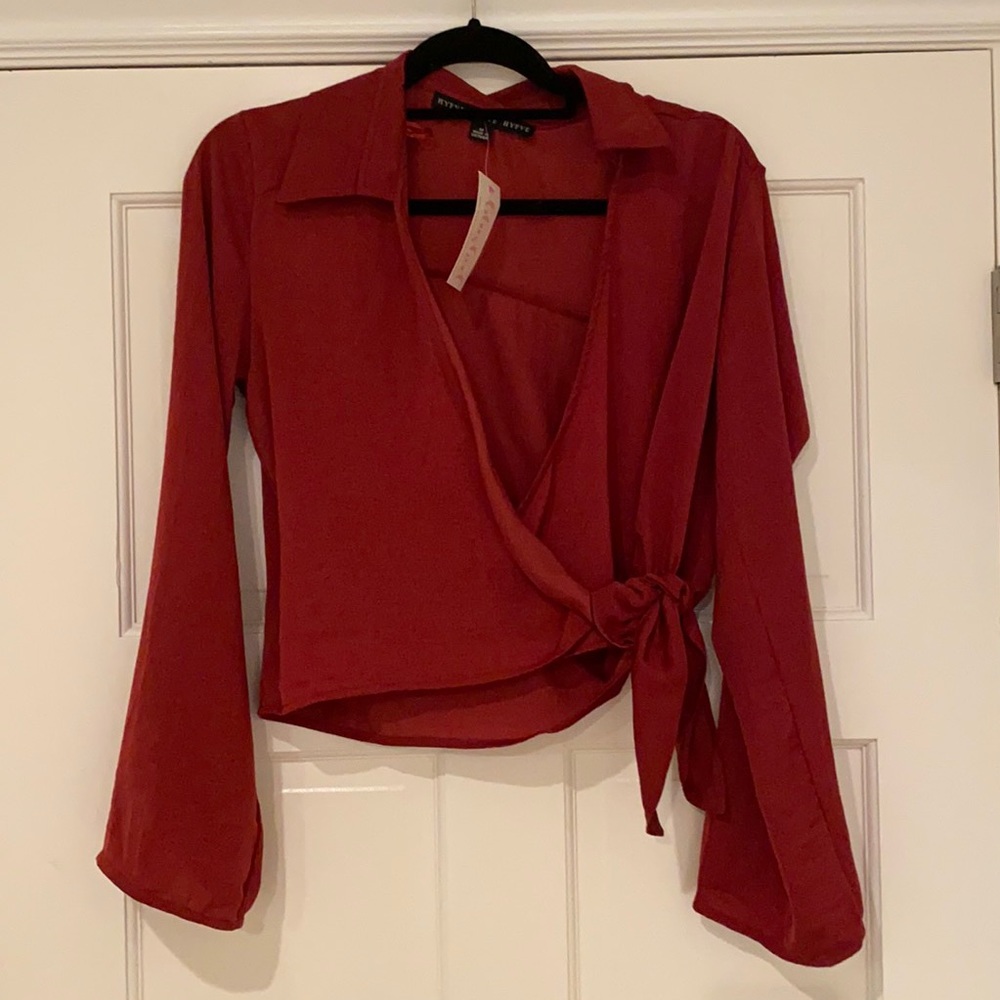 BRAND NEW HYFVE Kynsee Top, Burnt Orange/Red, (M)